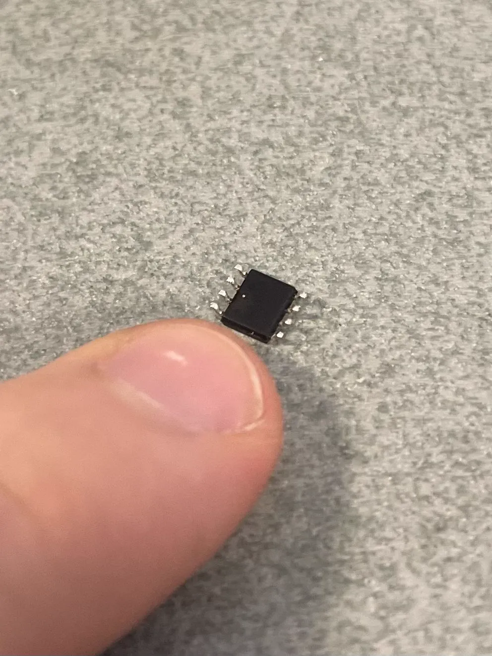 Microcontroller chip on a fingertip