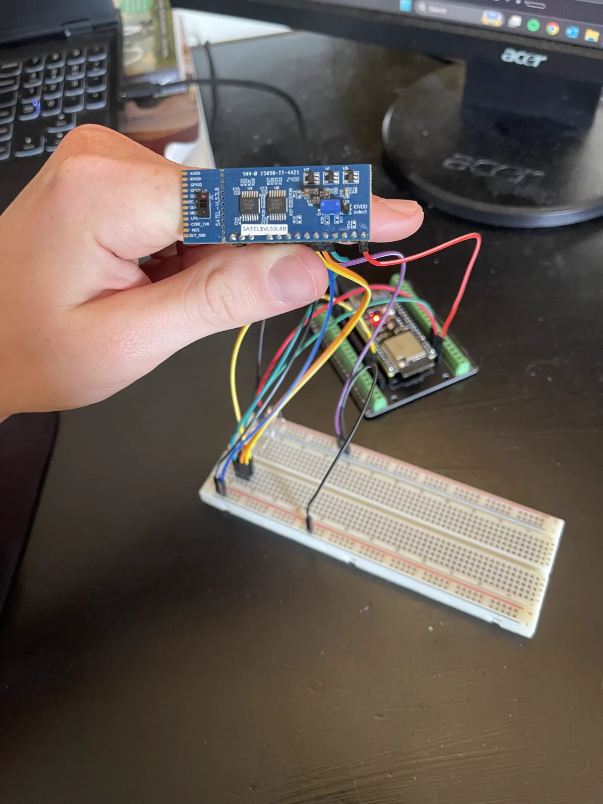 Hand-soldered board